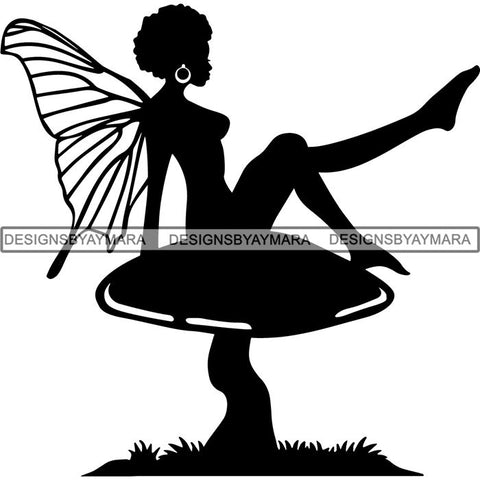 Afro Fairy Fantasy Magic SVG Cut Files For Silhouette and Cricut
