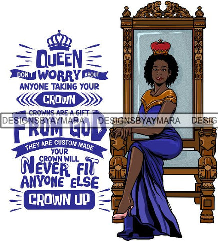 Afro Queen Goddess Melanin Nubian Glamour .PNG Print Files Not For Cutting