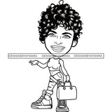 Cute Afro Lola Boss Lady Summer Fashion Dope Diva Glamour .SVG Cutting