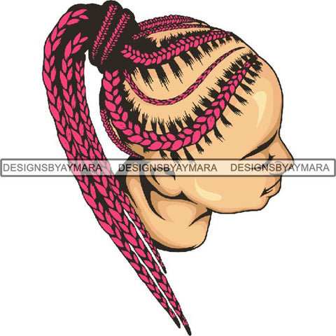 Afro Woman Braids Dreads Dreadlocks Hairstyle PNG Print File Not For Cutting