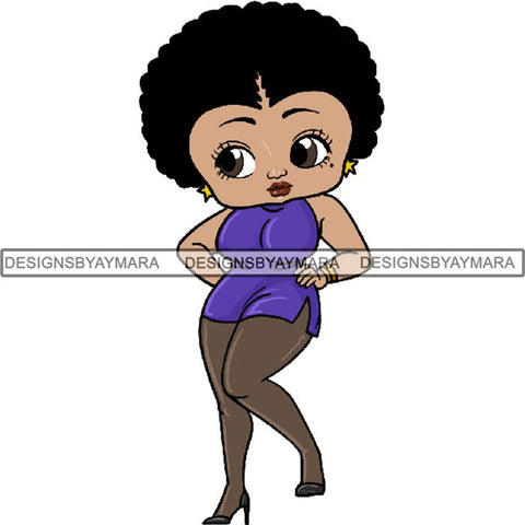 Afro Sexy Queen Betty SVG Cutting Files For Cricut and Silhouette