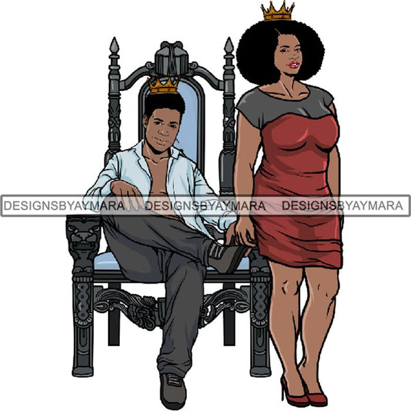 King and Queen Rey Reina Couple Life Goals PNG Print Files Not For Cutting