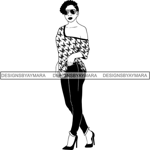 Afro Woman SVG Cut Files For Silhouette and Cricut
