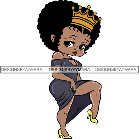 Afro Sexy Queen Betty SVG Cutting Files For Cricut and Silhouette