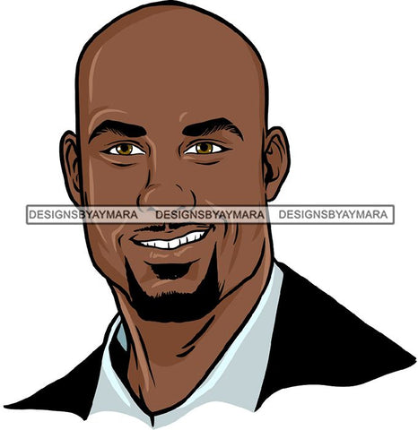 Attractive Black Man Bearded Hipster Model Fashion Male Guy Hombre Masculino Guapo Stylish Close-up Sexy Macho Manly SVG Files For Cutting