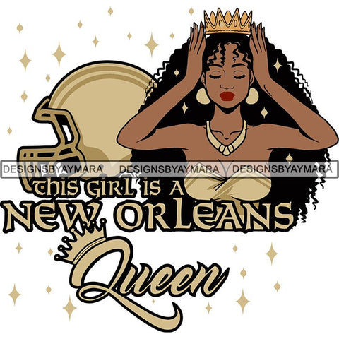 New Orleans Queen Football Team SVG Cutting Files For Silhouette Cricut and More