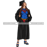 Graduation Achievement Hard Work Diploma Success Robe Cap Certificate College SVG Cutting Files