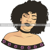 Afro Latin Woman SVG Curly Hairstyle Cutting Files For Silhouette Cricut and More