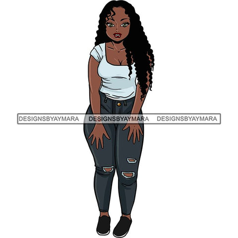 Afro Thick Thigh Big Eyes Woman Sassy Exotic Curvy Goddess .SVG Cutting Files For Silhouette and Cricut and More!