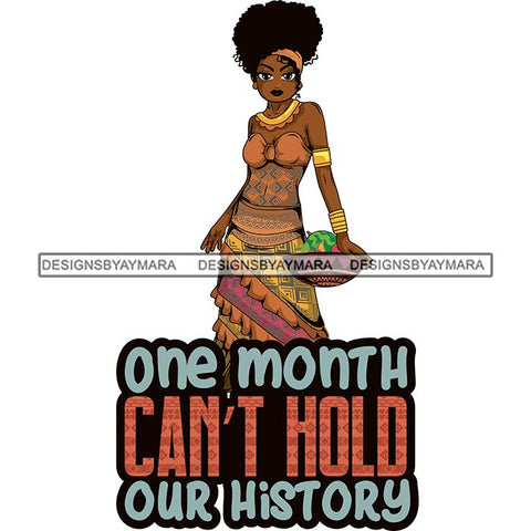 Afro Lola Black History Month Quotes .SVG Clipart Vector Cutting Files For Circuit Silhouette Cricut and More!