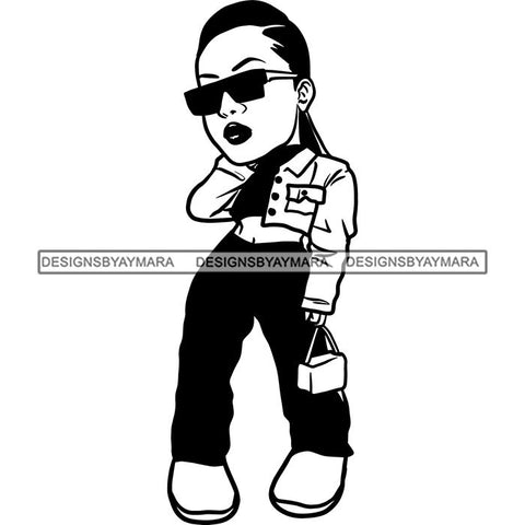 Fashion Woman Model Posing Summer Outfit Vogue Goddess Glamour Trendy Clothing Vector SVG Cutting Files