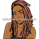 Afro Woman Braids Dreadlocks Sister-Locks Dreads Locks Hairstyle .SVG Cut Files For Silhouette and Cricut