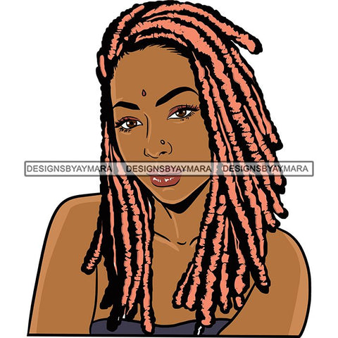 Afro Woman Braids Dreadlocks Sister-Locks Dreads Locks Hairstyle .SVG Cut Files For Silhouette and Cricut