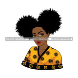 Afro African Lady Pretty Face Goddess Glamour Fashion Vector SVG Cutting Files