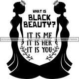 Black Queen Nubian Melanin Quotes .SVG Files For Silhouette and Cricut