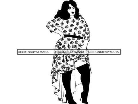 Afro Beautiful BBW Woman Goddess Diva Classy Lady .SVG Cut Files For Silhouette and Cricut