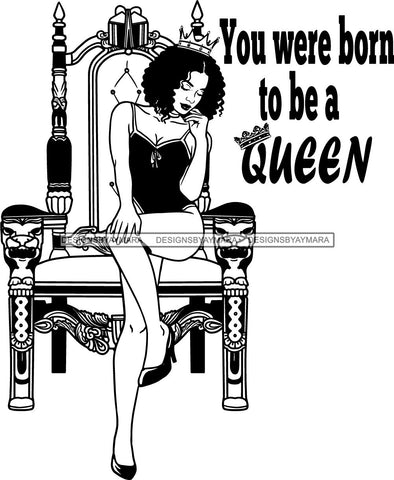 Afro Queen Goddess Melanin Nubian Glamour .SVG Cutting Files For Silhouette and Cricut