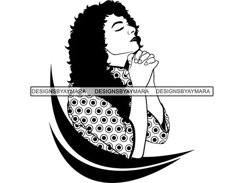 Classy Lady Praying God SVG Cut Files For Silhouette Cricut and More.