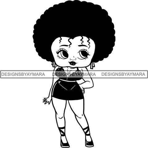 Afro Sexy Queen Betty SVG Cutting Files For Cricut and Silhouette
