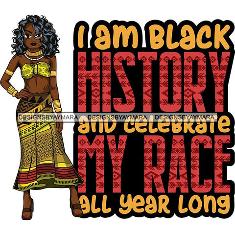 Afro Lola Black History Month Quotes .SVG Clipart Vector Cutting Files For Circuit Silhouette Cricut and More!