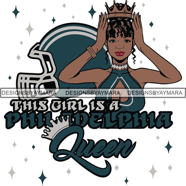 Philadelphia Queen Football Team SVG Cutting Files For Silhouette Cricut and More