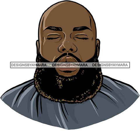 Attractive Black Man Bearded Hipster Model Fashion Male Guy Hombre Masculino Guapo Stylish Close-up Sexy Macho Manly SVG Files For Cutting
