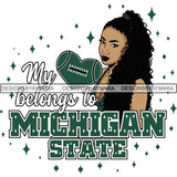 Michigan Collage Football Melanin SVG Cutting Files For Silhouette Cricut and More