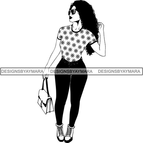 Afro Woman SVG Cut Files For Silhouette and Cricut