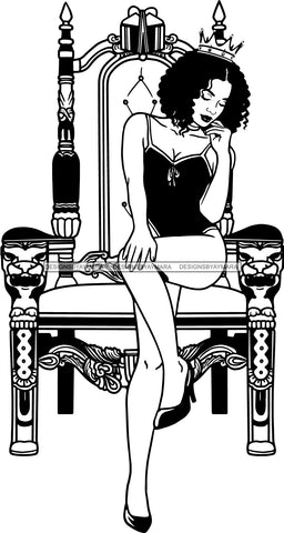 Afro Queen Goddess Melanin Nubian Glamour .SVG Cutting Files For Silhouette and Cricut