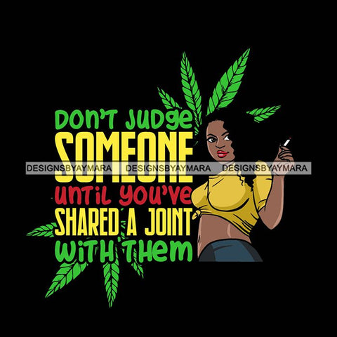 Ganja Narcotic Joint Blunt Weed Leaf Hydroponics Cannabis Woman Smoking Grass Marijuana SVG Cut Files