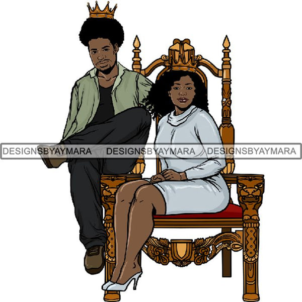 King and Queen Rey Reina Couple Life Goals PNG Print Files Not For Cutting