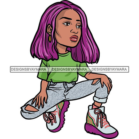 Fashion Woman Model Posing Summer Outfit Vogue Goddess Glamour Trendy Clothing Vector SVG Cutting Files