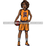 Afro Lola Basketball Player Sport Woman SVG Clipart Vector Cutting Cut Files
