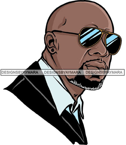 Attractive Black Man Bearded Hipster Model Fashion Male Guy Hombre Masculino Guapo Stylish Close-up Sexy Macho Manly SVG Files For Cutting