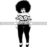 Afro Lola Boss Lady Quotes SVG Cutting Files For Silhouette Cricut and More