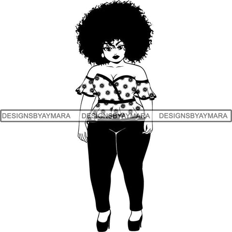 Afro Lola Boss Lady Quotes SVG Cutting Files For Silhouette Cricut and More