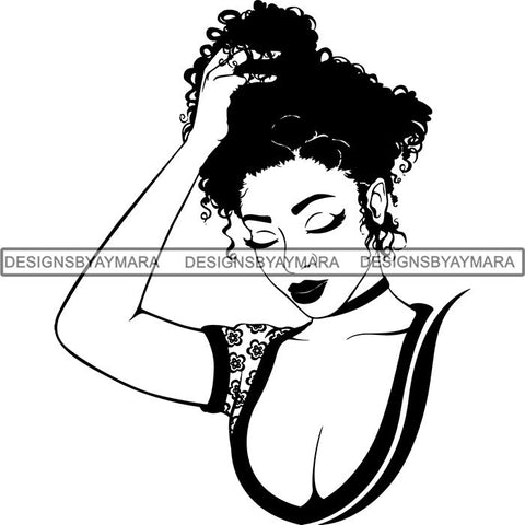 Afro Woman SVG Cut Files For Silhouette and Cricut