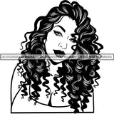 Afro Melanin Popping Dark Latina SVG Cutting Files For Silhouette Cricut and More