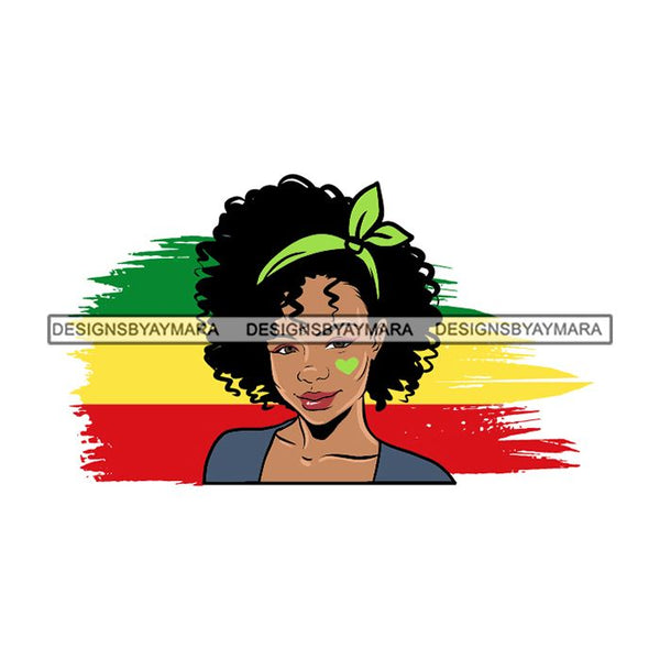 Reggae Flag Afro Diva Proud Roots Pretty Woman Fashion .SVG Cutting Files For Silhouette and Cricut and More!