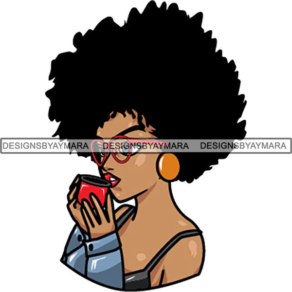 Afro Melanin Popping Lola Kinky Hair God Quotes SVG Cutting Files For Silhouette Cricut and More