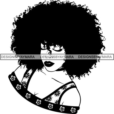 Afro Latina Woman SVG Cutting Files For Silhouette Cricut and More