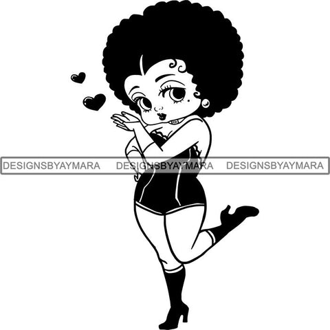 Afro Sexy Queen Betty SVG Cutting Files For Cricut and Silhouette