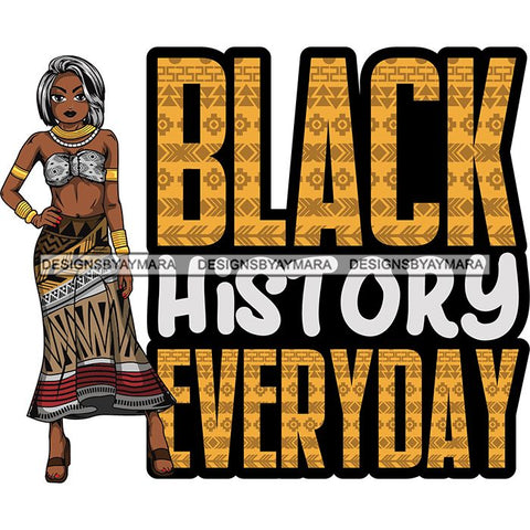 Afro Lola Black History Month Quotes .SVG Clipart Vector Cutting Files For Circuit Silhouette Cricut and More!