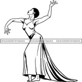 Afro Black Ballerina Woman Ballet Dancer .SVG Cut Files For Silhouette and Cricut