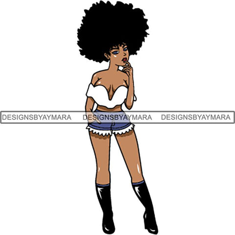 Afro Lola Boss Lady Quotes SVG Cutting Files For Silhouette Cricut and More