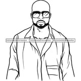 Attractive Man Bearded Hipster Model Fashion Male Guy Stylish Mustache Close-up Sexy Macho Manly SVG Files For Cutting