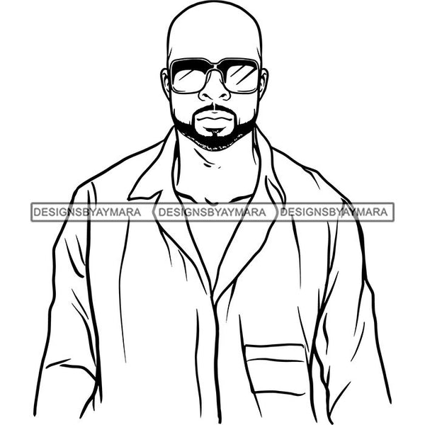 Attractive Man Bearded Hipster Model Fashion Male Guy Stylish Mustache Close-up Sexy Macho Manly SVG Files For Cutting