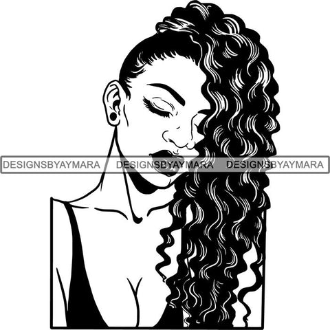 Afro Latina Woman SVG Cutting Files For Silhouette Cricut and More