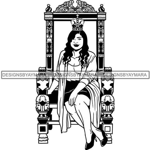 Afro Queen Goddess Melanin Nubian Glamour .SVG Cutting Files For Silhouette and Cricut