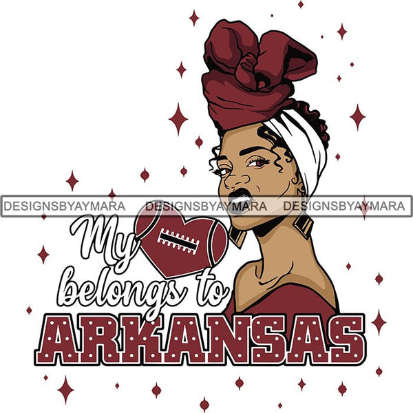 Arkansas Collage Football Melanin SVG Cutting Files For Silhouette Cricut and More